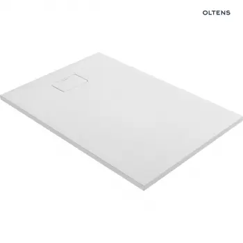 Brodzik z konglomeratu Oltens Bergytan 120x80cm - prostokątny, RockSurface, biały 15103000